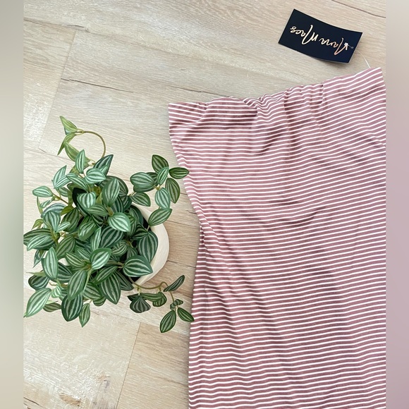 NWT Nanamacs Striped Pink Strapless Bodycon Mini Dress - Picture 2 of 7